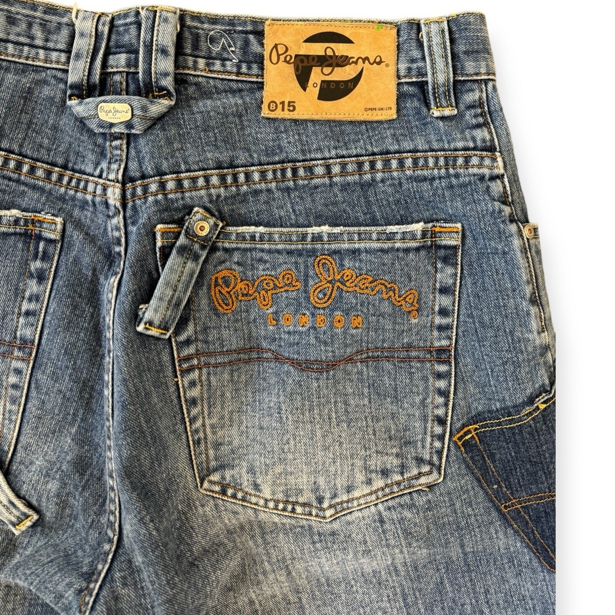古着　PEPE JEANS London UK 9 Pepe Jeans London 73 Team Pepe Graphic Print Jeans Denim