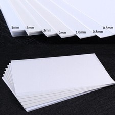 2/3/4/5mm Thick White Smooth Plastic Plate ABS Sheet DIY Model Craft Sheet New