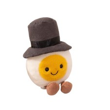 Divertido huevo hervido lindo huevo hervido peluche juguete divertido huevo peluche figura