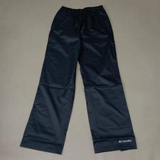 COLUMBIA Trail Adventure Rain Hiking Pants Unisex Youth Sz L Black RY8036-010