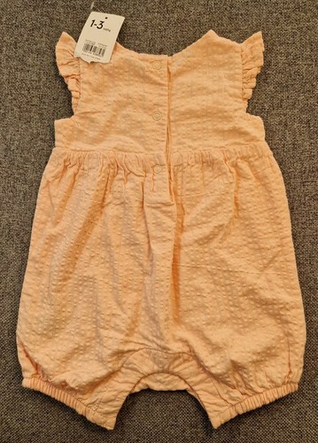 BNWT Baby Girls Pink Summer Playsuit 1-3 Months Seersucker Romper (814) - 第 4/5 張圖片