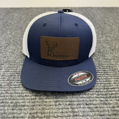 Matt Hagan Outdoors Hunting Leather Patch Drag Racing Flex Fit S/M Hat NHRA NEW