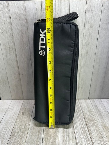Vintage TDK 15 Cassette Tape Storage Holder Case - 80's - Black Canvas Set of 2 - Picture 7 of 9