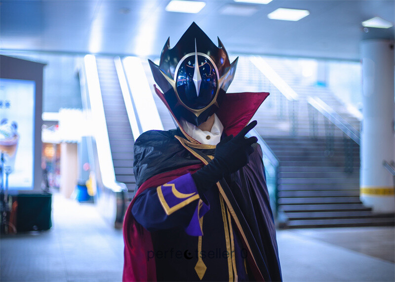 Code Geass Lelouch of the Rebellion Zero Cloak Cosplay Costume Outfits ...