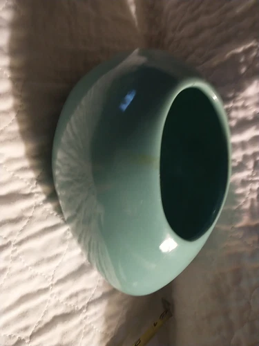 Vintage Haeger Blue Planter Vase Easter  Pottery Candy Bowl Made In USA Vintage