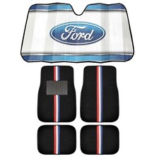 New Racing Stripes 4pc Carpet Car Truck Floor Mats Ford Blue Auto Sunshade New Racing Stripes 4pc Carpet Car Truck Floor Mats Ford Blue Auto Sunshade