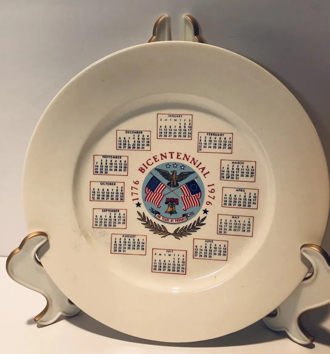 Bicentennial Collectors Calendar￼Plate 1776-1976 By Sachs of NEW YORK 10”  VTG | eBay