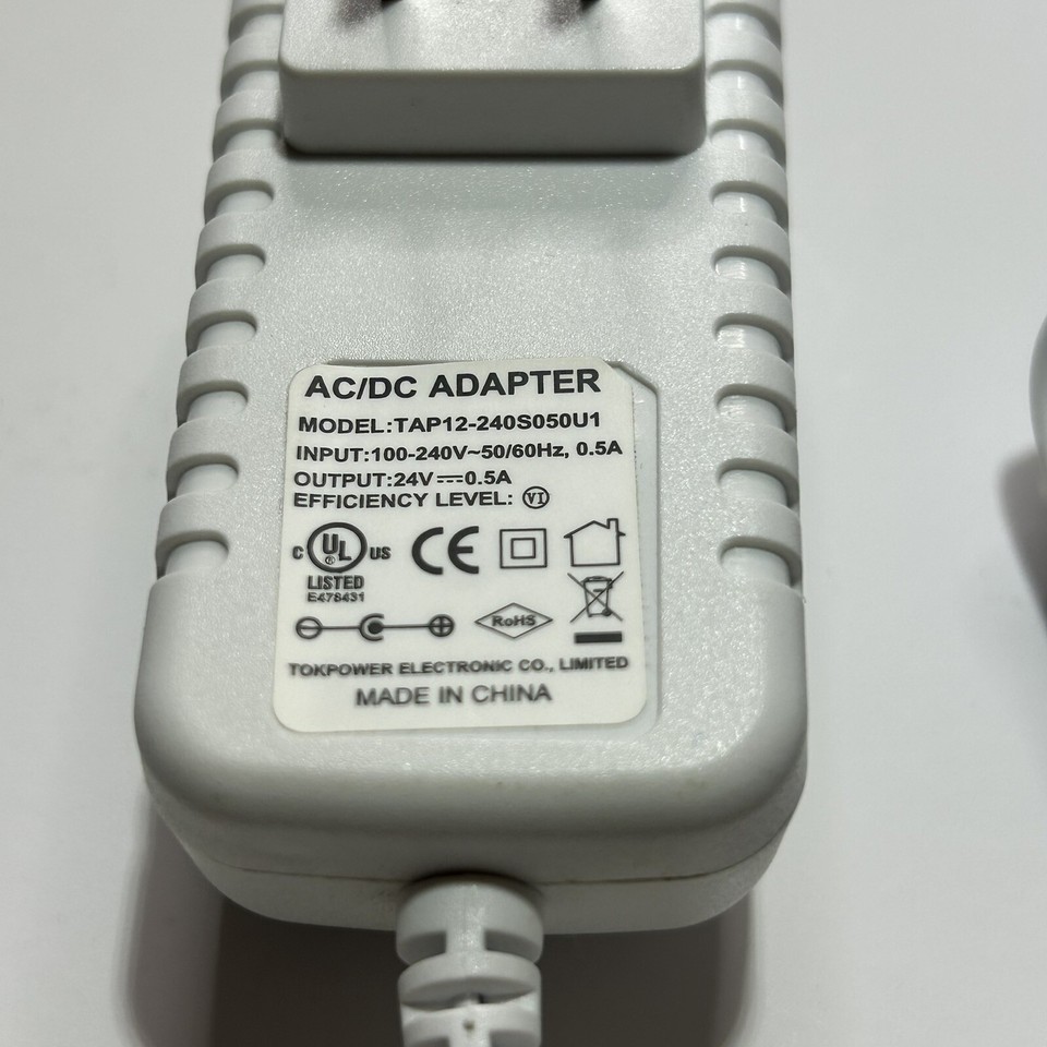 Tokpower AC/DC Adapter Model TAP12-240S050U1 24V 0.5A | eBay