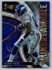 2020 Panini Select Unbreakable Silver Prizm Randy Moss #U9 HOF TC6100
