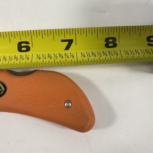 Outdoor Edge Pocket Knife Mini-Grip Lockback Orange Folding 8Cr13MoV MB20C - Picture 9 of 11