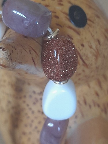Lola Rose Beata Bracelet Gold Sandstone,Seashell Marble, Cocoa Quartzite BNWT - Picture 3 of 9