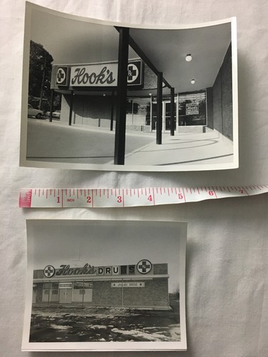1960er Vintage Fotos Hook's Drogerie Apotheke Indiana Geschäfte außen s/w - Bild 7 von 7