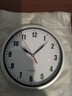 8" Silent Quartz Wall Clock Non-Ticking Digital Silver Wall Clocks