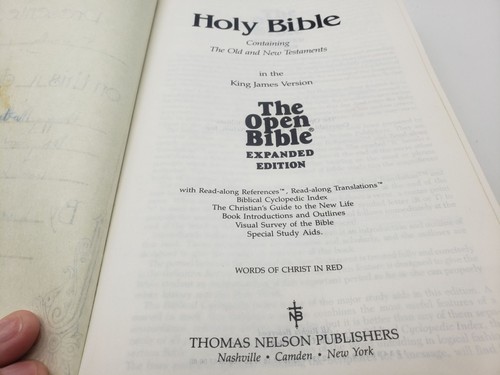 The Open Bible Expanded Edition King James Version By Nelson 1985 Brown Leather - Picture 7 of 17