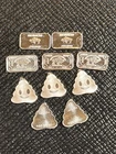Lot of 10 One - 1 gram Ea. .999 Pure Silver Bars Rounds - Mix Of Designs #1000