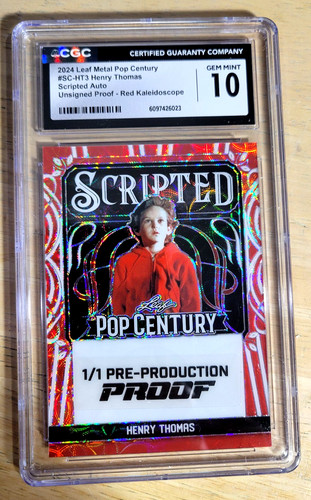 2024 CGC 10 GEM MINT HENRY THOMAS 1/1 KALEIDOSCOPE LEAF POP CENTURY G6718