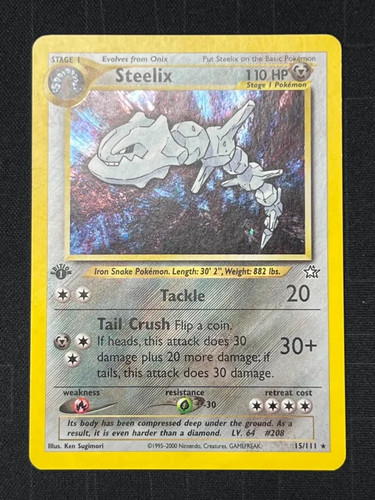 Pokemon Steelix 15/111 - Neo Genesis 1st Edition Holofoil NM - Picture 1 of 2