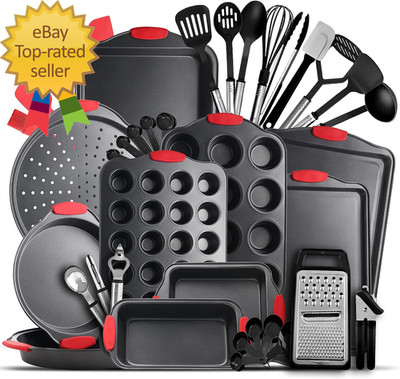 Baking Pan Set 39 Piece Premium Baking Set Nonstick Bakeware Sets BPA Free