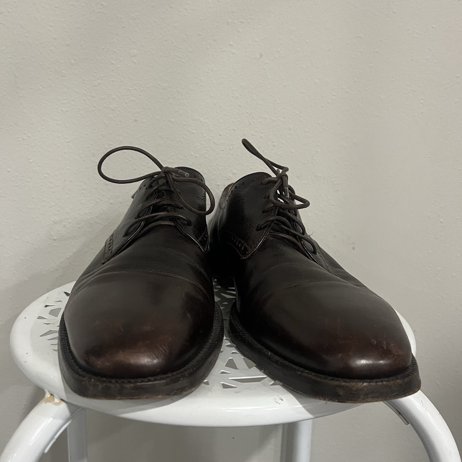 SAOLA Oxford Martin Dingman uomo 9 5 Made in Italy pelle marrone punta cappuccio