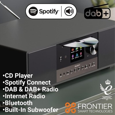 Internetradio, DAB+, CD, BT, eingebauter Subwoofer, Quadriga, schwarz, WIE NEU