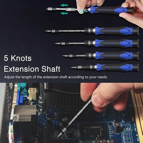 Oria 60-in-1 Magnetic Precision Screwdriver Set – Includes 56 Bits & Durable Cas - Picture 7 of 8