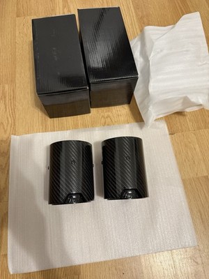 BMW Carbon Fiber Single Exhaust Tips 3  Inlet To 3.6 Outlet M Performance, 2 Pcs