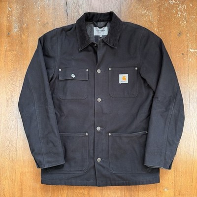 Carhartt Work In Progress Detroit Lined Jacket Size Small Black