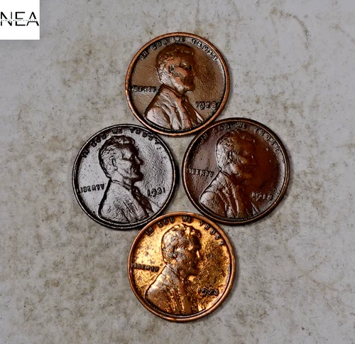 1918+1923+1928+1931 Lincoln Wheat Penny Set/Lot ~ Almost Uncirculated AU ~ ZWL71