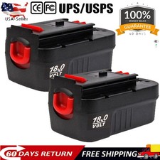 2-Pack HPB18-OPE HPB18 18V Battery For BLACK AND DECKER 18Volt 4.8Ah NI-MH Tool