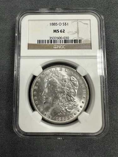 1885 O Morgan Silver Dollar NGC MS62