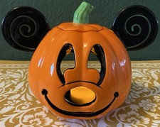 Disney Mickey Candle Holder ~ Happy Halloween ~ Rare Tealight Candle Holder 