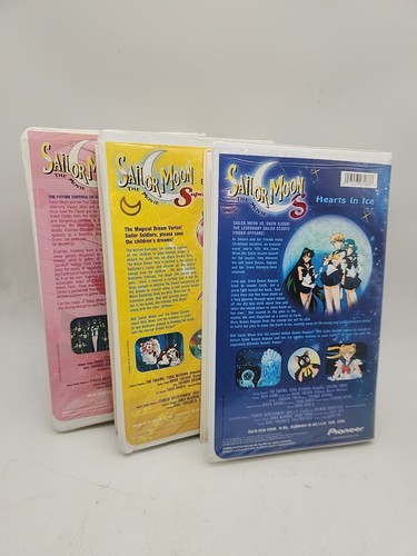 Sailor Moon 3 Movie VHS Set Vintage English DiC R S SuperS Trilogy Anime Pioneer - Imagen 9 de 9