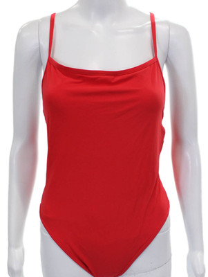 Diane Von Furstenberg Womens One Piece Swimsuit Red Polyamide Size M