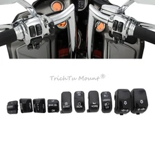Handlebar Hand Control Switch Housing Cover For Harley Road Glide Cross Bones