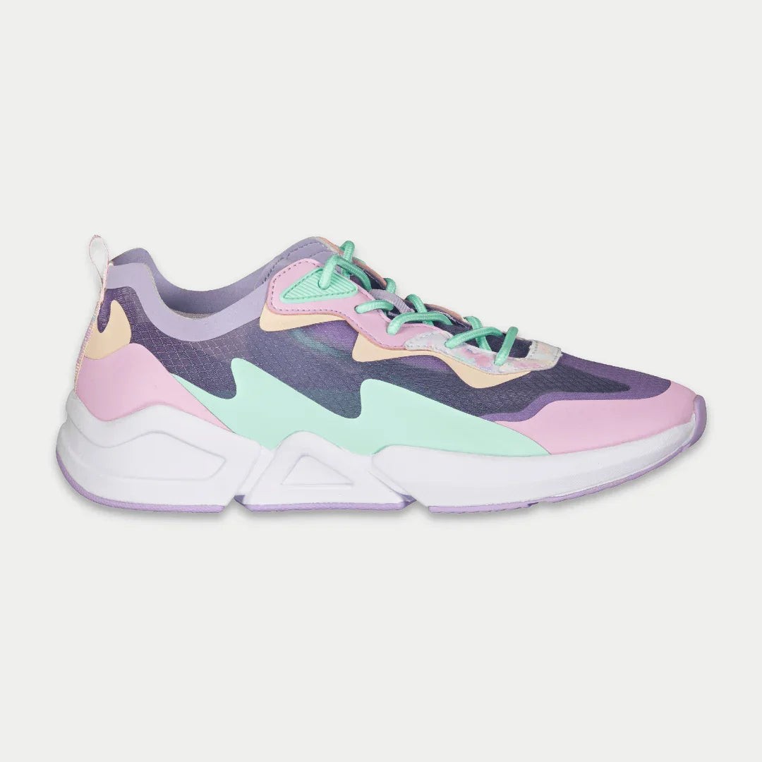 LA Gear Womens Mid-City - 2022 Legacy Athletic Sneaker Sheer Low Top