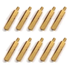 10 PCS M5x30+7 Hexagonal Copper Pillar Brass Screw Computer Mainboard Stand-Off