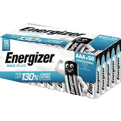 50er Multipack Energizer Max Plus Micro (AAA)-Batterie Alkali-Mangan 1.5 V 50