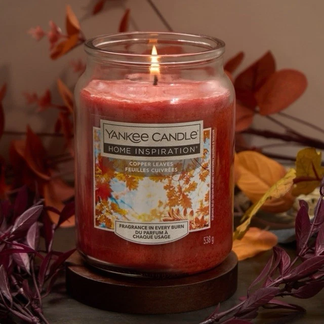 Yankee Candle Home Inspiration Copper Leaves Fragrance Glass Jar 19oz 538g - Image 2 of 4