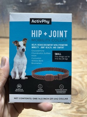 ActivPhy Hip+Joint Mobility Collar for Small Dogs 24/7 Joint Support 9/25