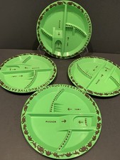 4 CONSTRUCTIVE EATING Child's Plates Dinosaurs Green 9" USA