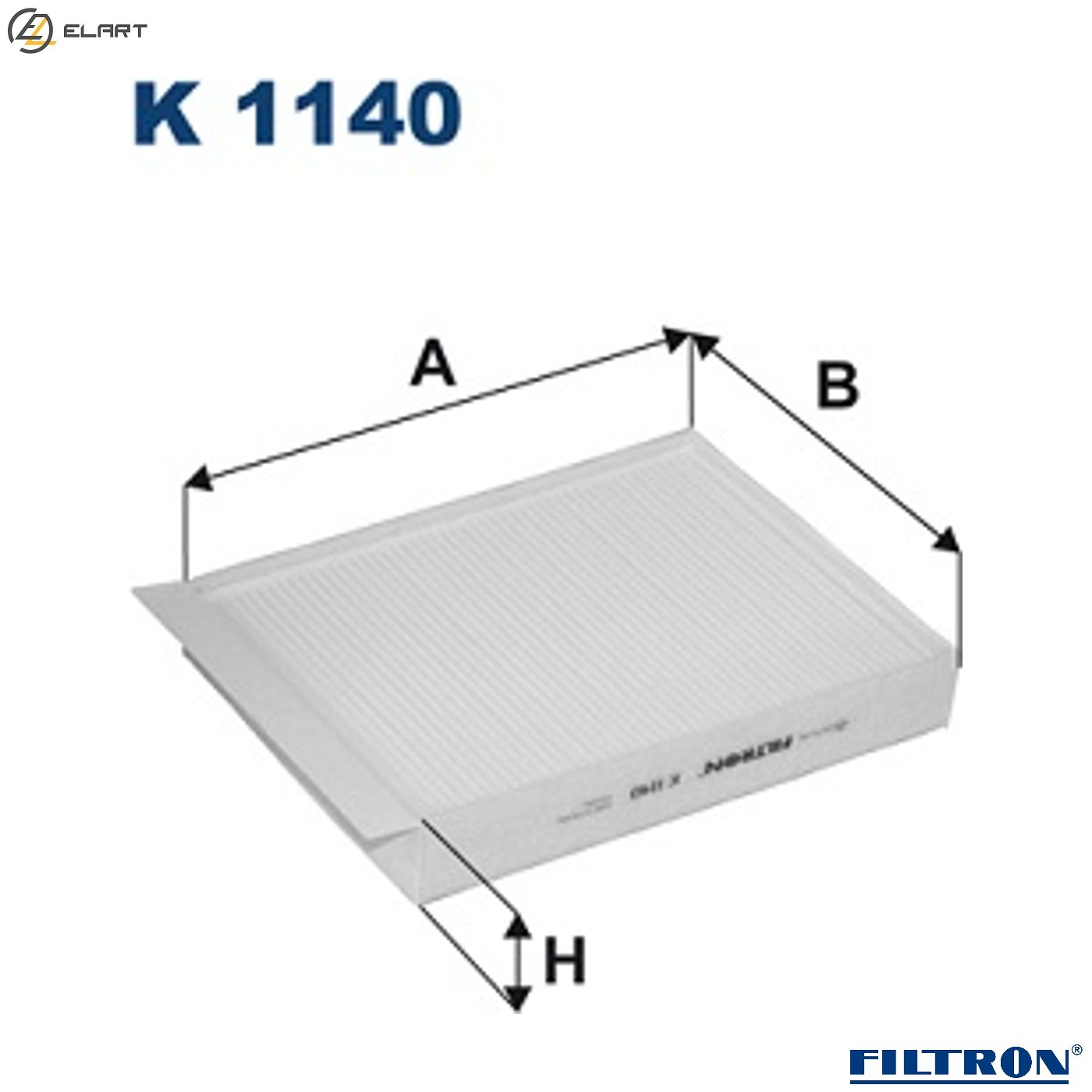 FILTER CABIN AIR K 1140 FOR HYUNDAI HIGHWAY/VAN SONATA/IV/Mk/III SONICA SANTA