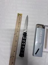 Cold Steel High Performance 9” Inch Point Knife Plain Edge Gray Black Handle