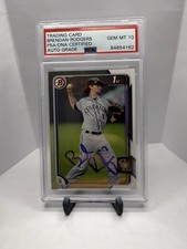 Brendan Rodgers 2015 Bowman 1st Auto PSA DNA Autograph Rockies
