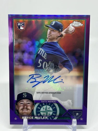 2023 Topps Chrome Update Bryce Miller Purple Refractor Auto /250 RC #AC-BMI