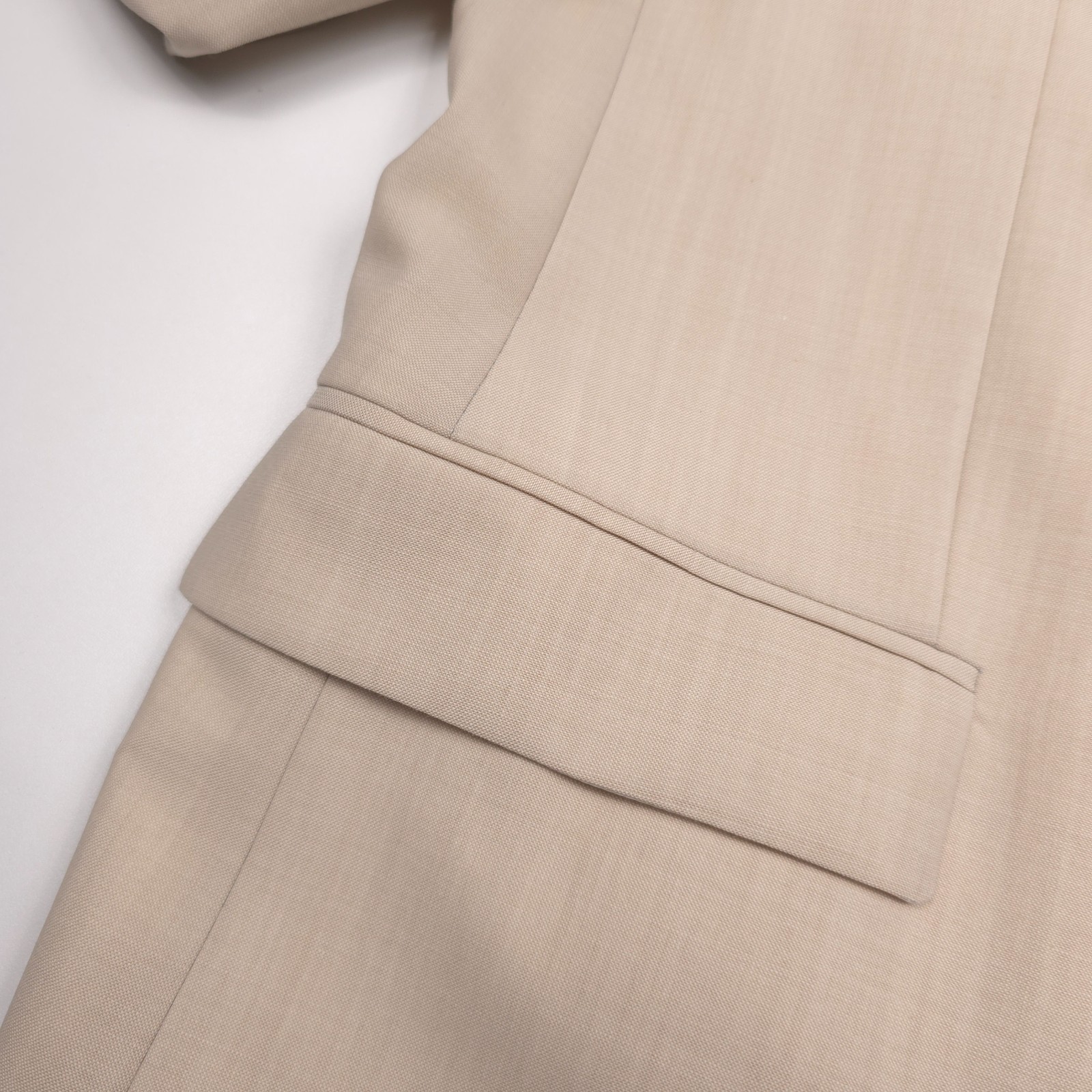 Hugo Boss Arti-232x Suit Jacket Mens 46R Extra Slim Fit Beige Tan Wool Blazer thumbnail 7