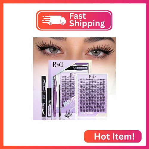 B&Q Bella Lash Clusters Kit - DIY Lash Extension Kit at Home for Beginner