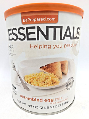 Essentials Scrambled Egg Mix Emergency Survival Food 2 lbs 10 oz Can NEW 54 Serv
