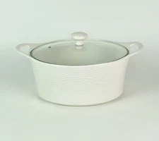 Temp-tations Woodland White 2 Qt Baker with Glass Lid K57669