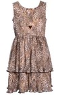 NEW Bonnie Jean Girl Size 7 "BROWN BURGUNDY ANIMAL PRINT" Dress Sweater Set NWT — photo 2