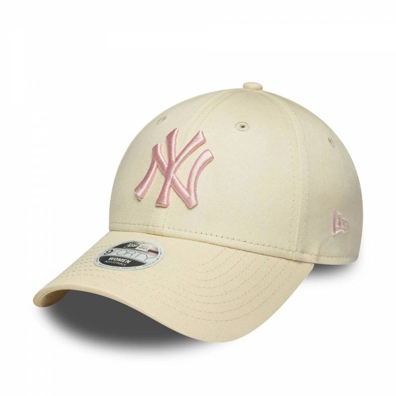 Casquette MLB NY Yankees New Era 9Forty femme crème chapeau streetwear ajustable